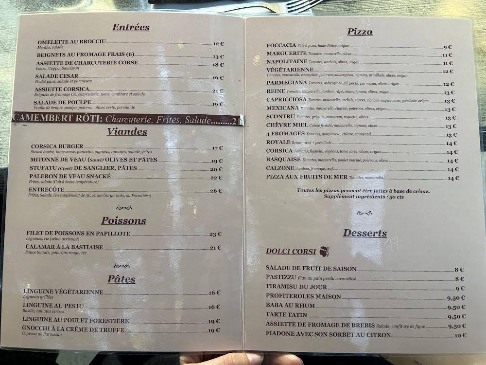 U Scontru - Menu Image 1